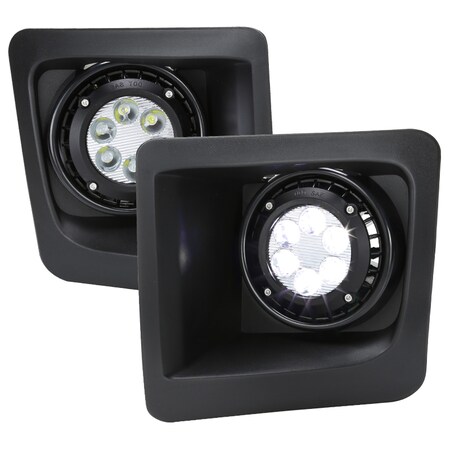 Spec-D Tuning Nissan Rogue Fog Lights With Clear Lens 14-Up LF-SIE14CRLED-HZ